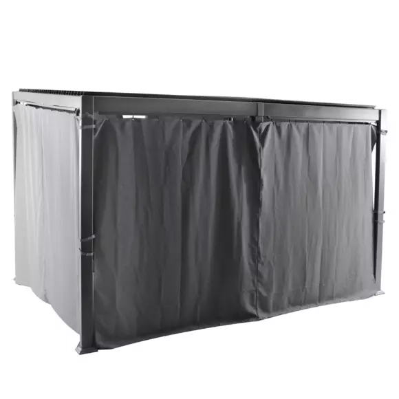 Lote de 4 cortinas para toldo Avila (4 x 3 m) - color Pizarra 2