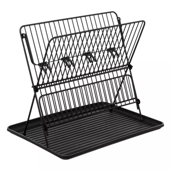 Egouttoir pliant 2 niveaux Noir