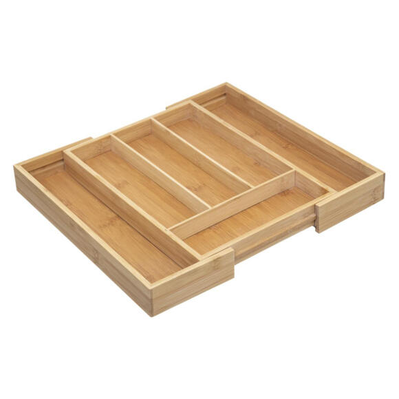 Organizador de cubiertos  Bambú extensible madera 2