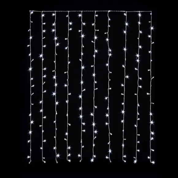 Rideau lumineux H1,50 m Super chaser Blanc froid 240 LED 2