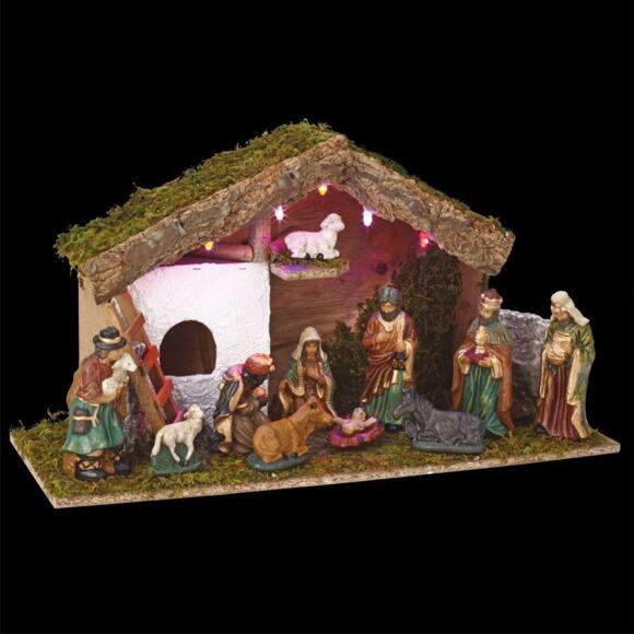 Crèche de Noël lumineuse complète Saint-David 127