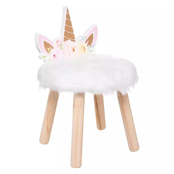 Taburete Unicornio Blanco 2