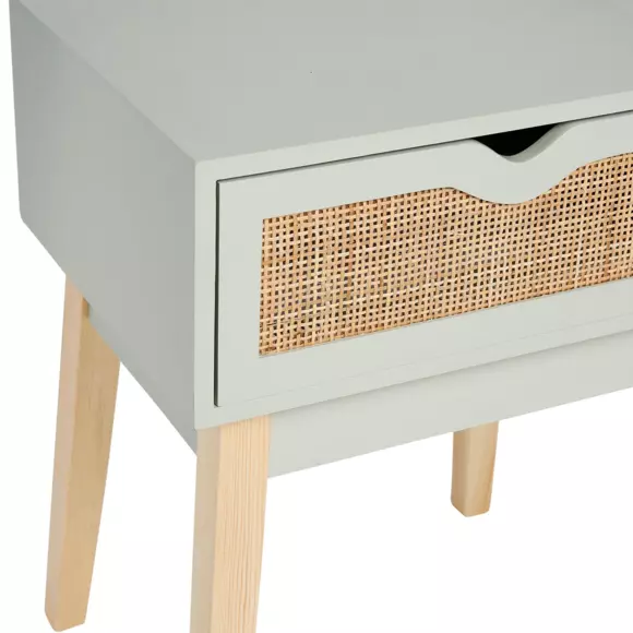 Table de chevet enfant cannage César Vert 2