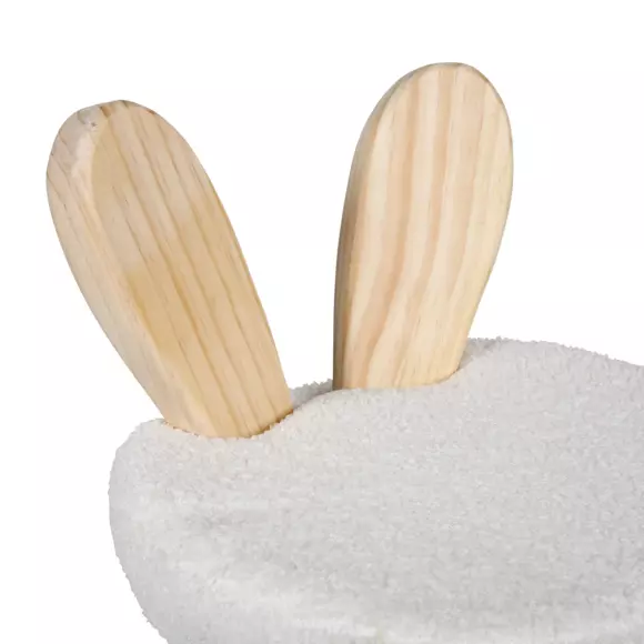 Chaise Lapin bouclette Blanche 2