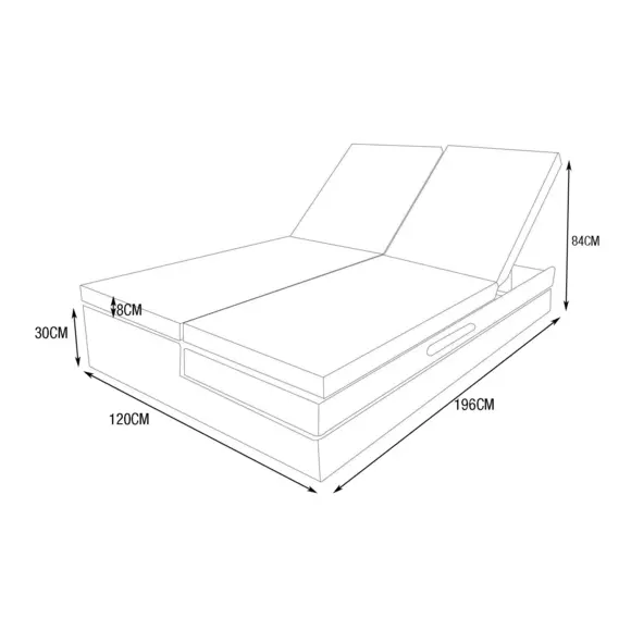 2 persoons ligbed / tuinbank Calvi - Sepia/Beige 7