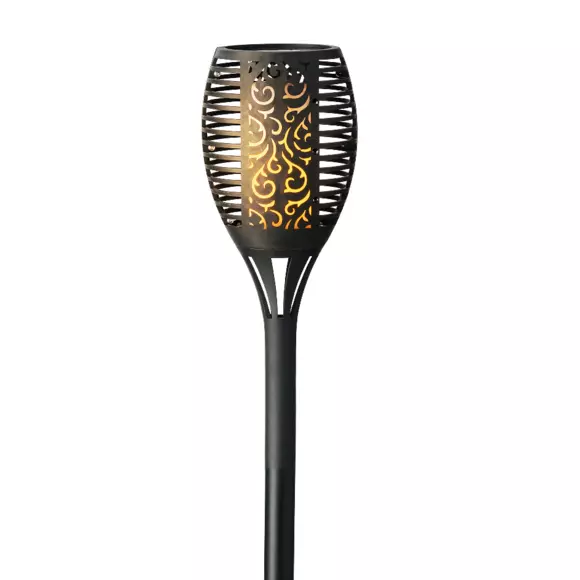 Paletti giardino solari effetto Fiamma Arabesque - Nero 2