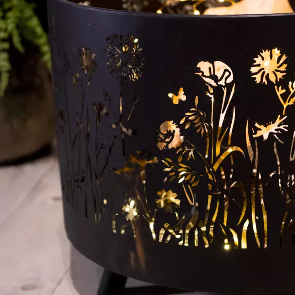 Brasero Ajouré rond Noir 3
