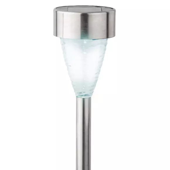 Lot de 4 bornes de jardin solaires Gemme - Blanc froid 3
