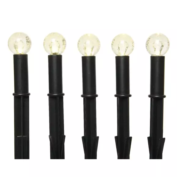 Juego de 5 mini bolardos solares para jardín - Negro 2