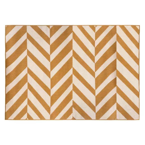 Tapis d'extérieur (120 x 160 cm) Chevron Jaune ocre 3