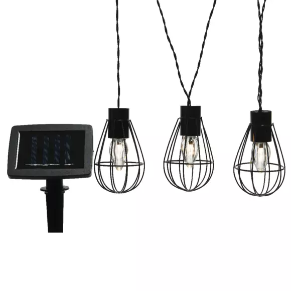 Lichtsnoer op zonne-energie Cage 3,5 m - Warmwit 8 LED 2