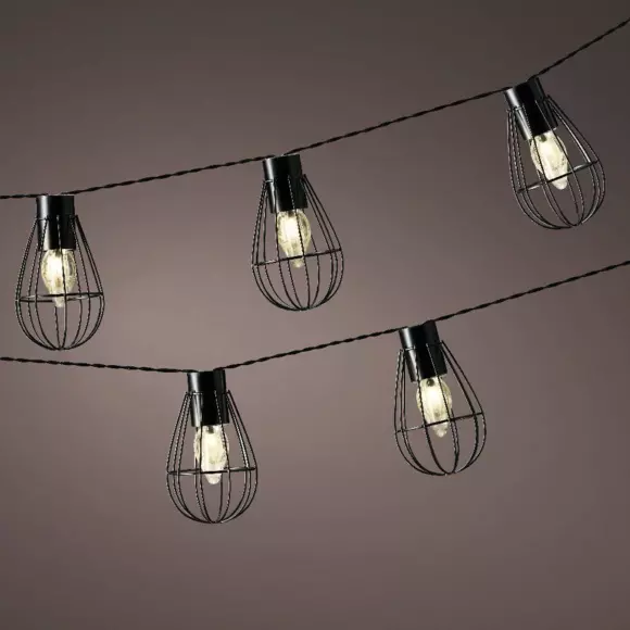 Lichtsnoer op zonne-energie Cage 3,5 m - Warmwit 8 LED 3