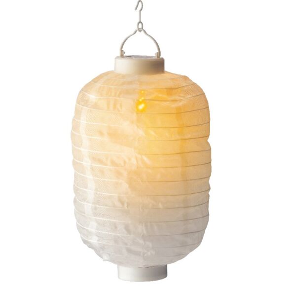 Lampion lamp solar LED Cylindre met vlam effect - Warmwit 4