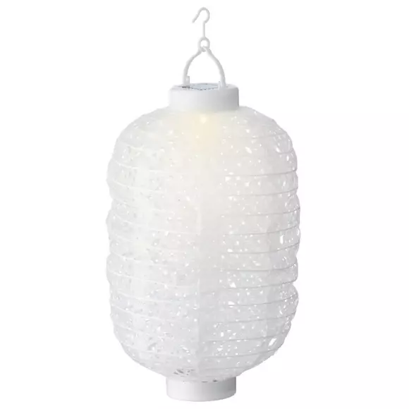 Lanterne chinoise solaire LED Ellipse - Blanc chaud 2