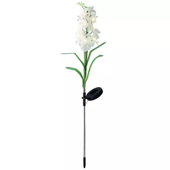 Lote de 2 estacas para jardín Gladiola LED solar - Blanco cálido 3