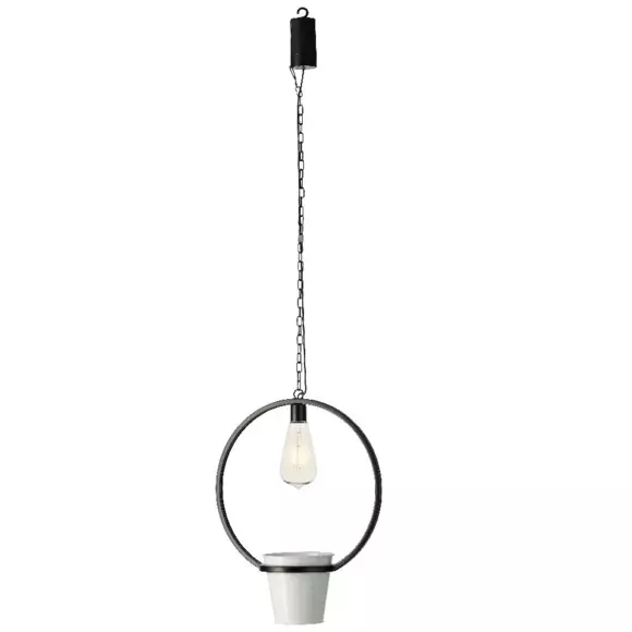 Übertopf mit LED Jiny Weiß 2