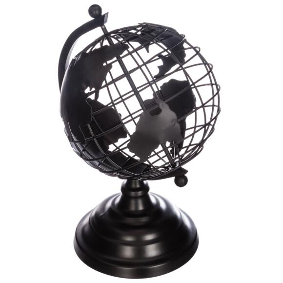 Globus aus Metall Vintage Schwarz 2