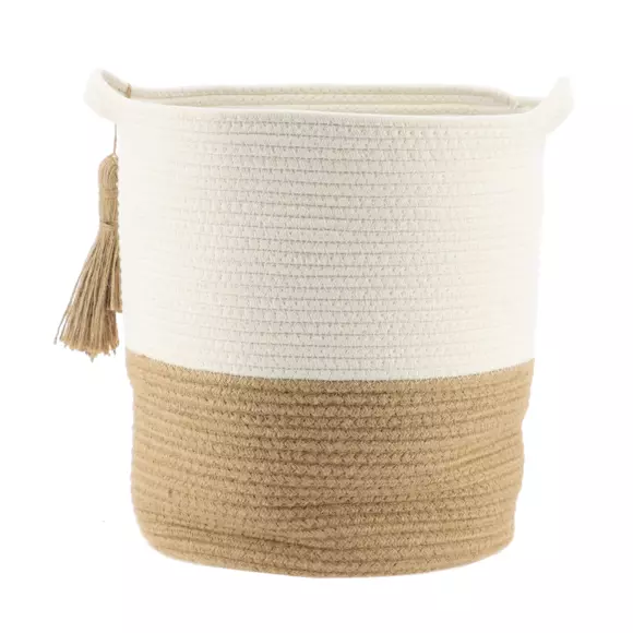 Lot de 3 paniers à linge Pompons Camel 2