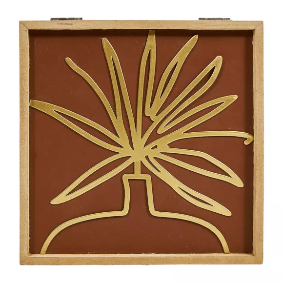 Caja de madera Fleur Oro 2