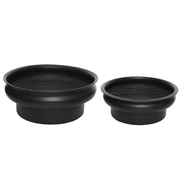 Juego de 2 Braseros Redondos Negro  2
