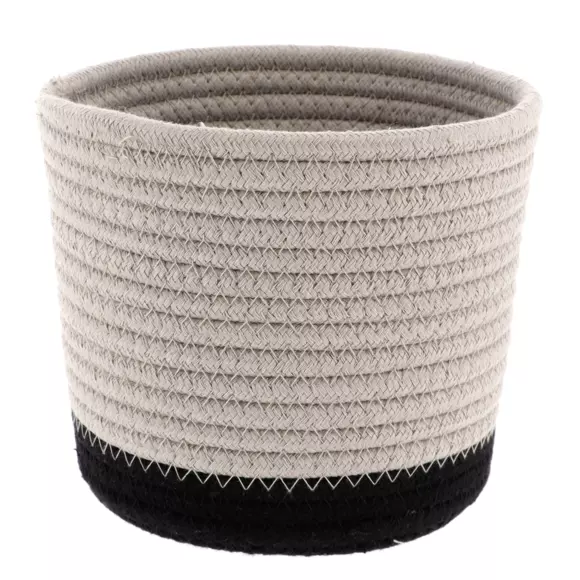 Lot de 3 paniers Black Line Ficelle/Noir 3