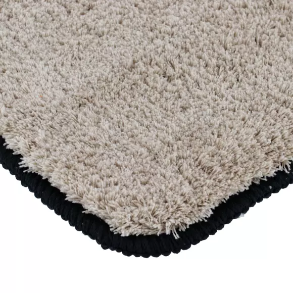 Tapis de bain antidérapant (120 cm) Black Line Gris ficelle / noir 2