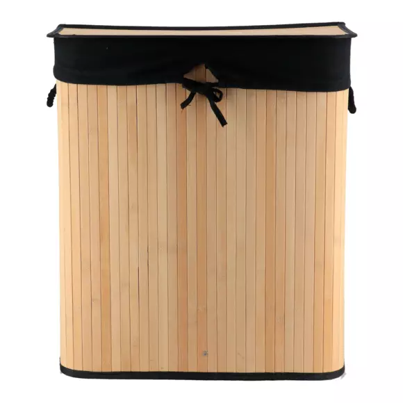 Panier à linge double compartiment Anako Noir 2