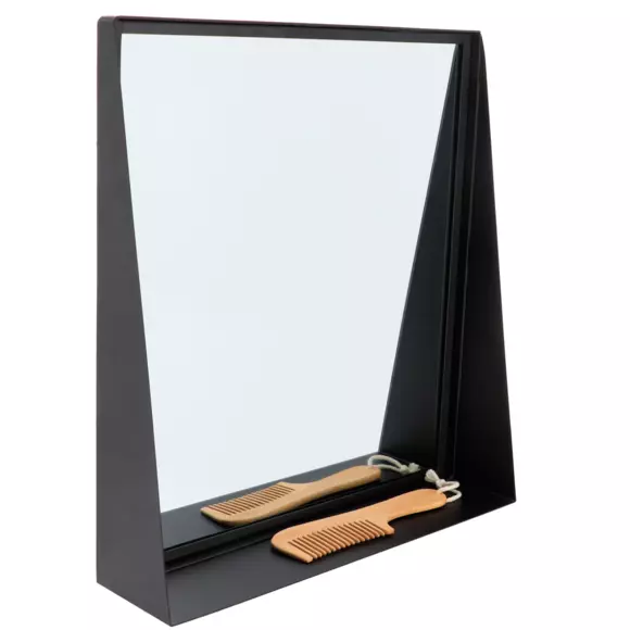 Miroir avec tablette Noir