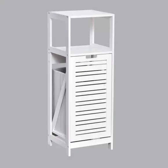 Mueble cubre cesta para ropa Miami Blanco 3