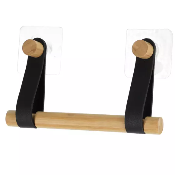 Portarotolo wc adesivo easy Chic ecopelle Nero 2