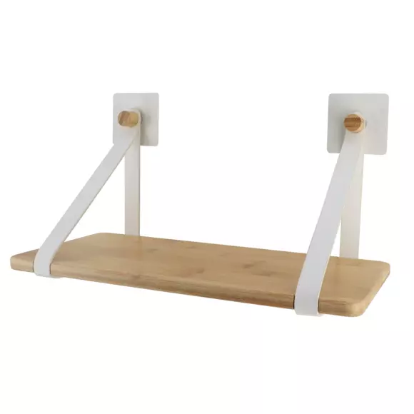 Estante adhesivo bambú Easy Chic Blanco 2