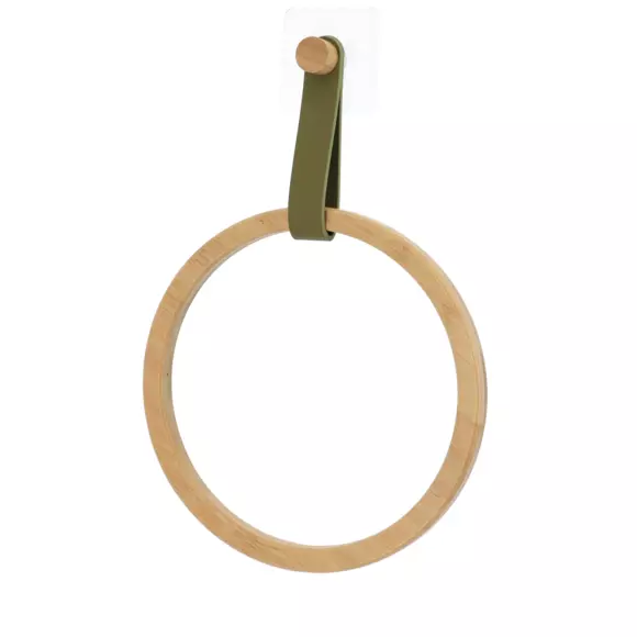 Porta asciugamano adesivo tondo Easy Chic Cachi 2