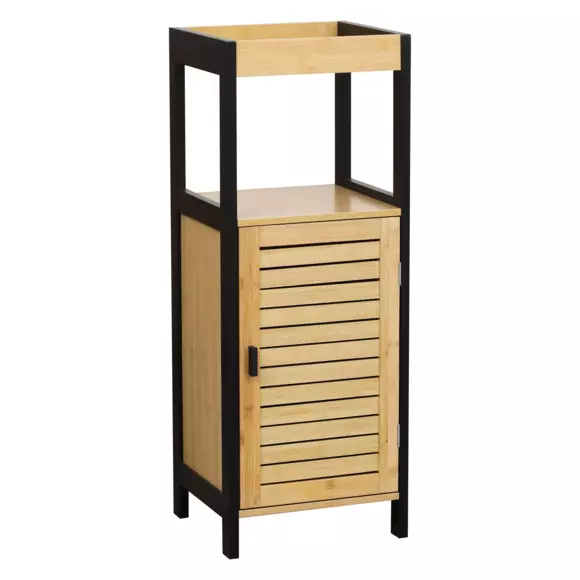 Meuble bas Cebu Noir/Bois 2