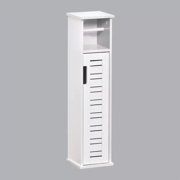 Meuble dérouleur papier toilette avec réserve Miami Blanc 2