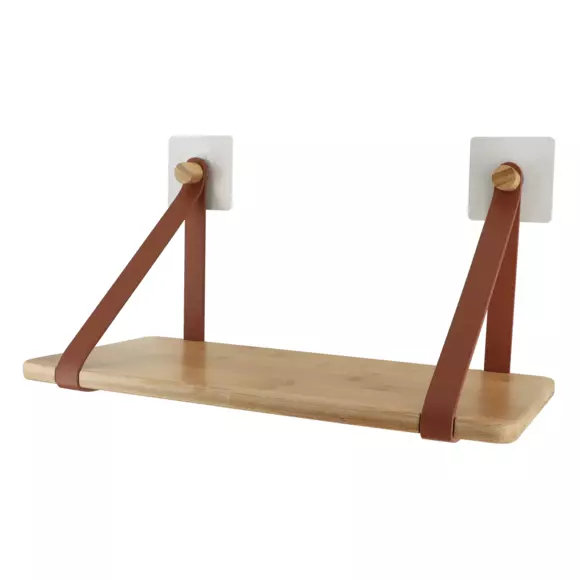 Etagère adhésive bambou Easy Chic Caramel 2