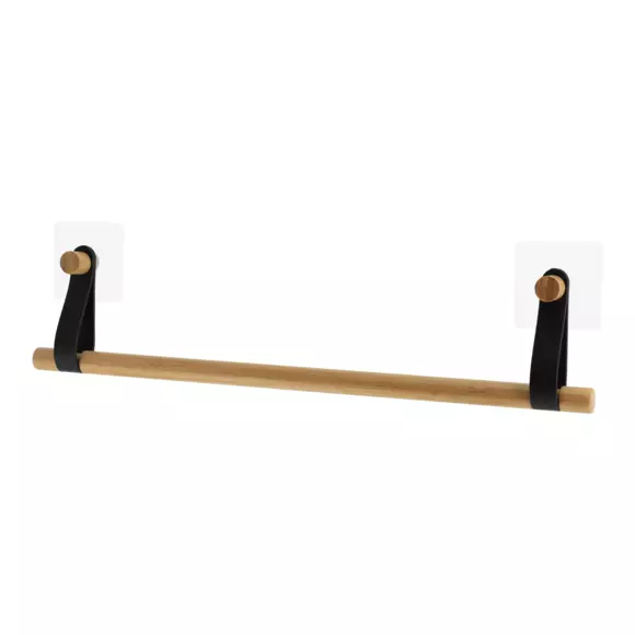 Porta asciugamano adesivo 1 sbarra Easy Chic Nero 2