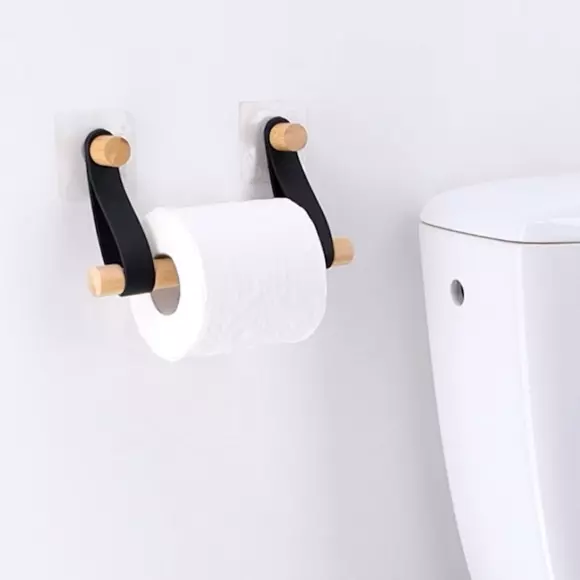 Portarotolo wc adesivo easy Chic ecopelle Bianco 2