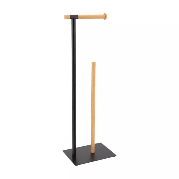 Dérouleur papier toilette avec réserve Bambou Noir 2
