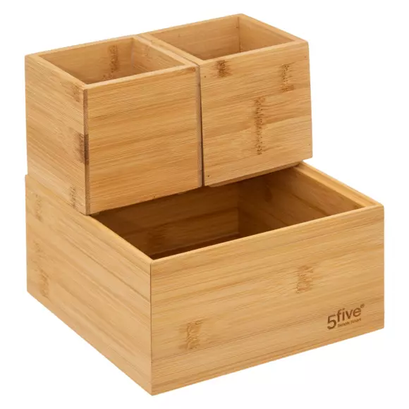 Set organizador con 4 compartimentos en Bambú 2