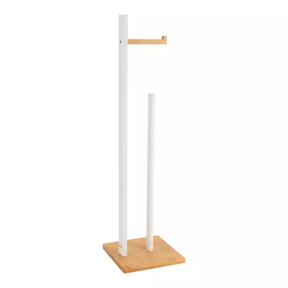 Dispensador y soporte de papel higiénico Bambú natural 2