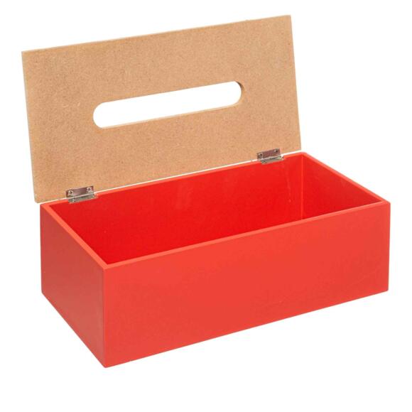Papiertuchbox Modern Korallenrot 3