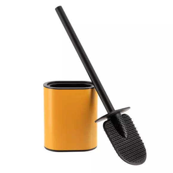 Scopino WC testa piatta Black Line Ocra/Nero 3