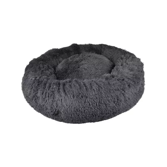 Coussin rond apaisant pour chat et chien Fluffy D75 cm Anthracite 2