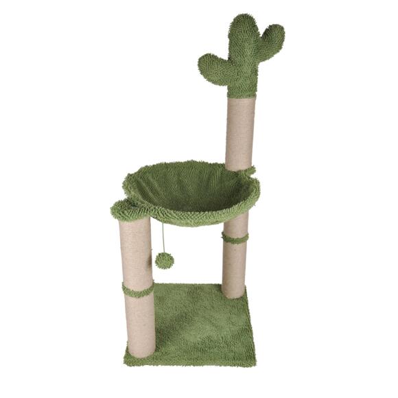 Kratzbaum Kaktus mit Spielzeug & Hängematte Grün 3