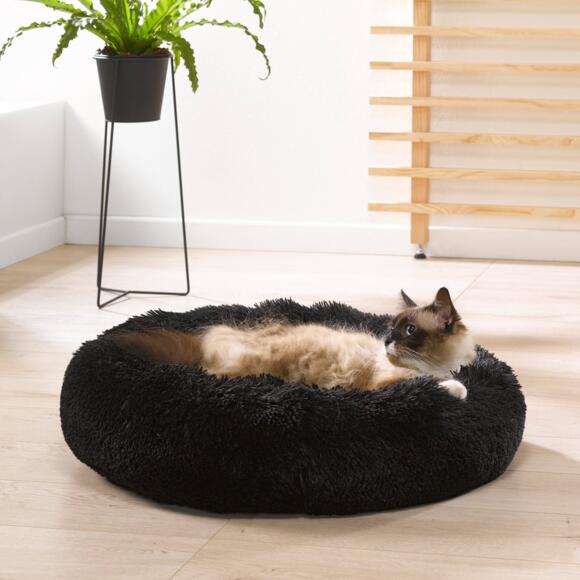 Cuscino rotondo per gatto e cane comodo Fluffy D95 cm Antracite 2