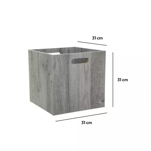 Contenitore (31 x 31 x 31 cm) Mano Grigio 3