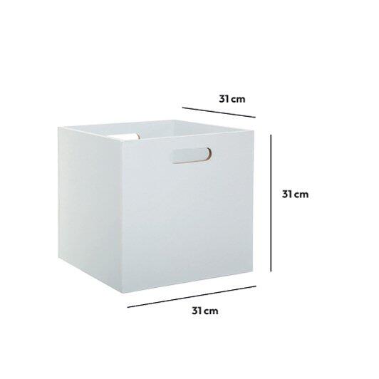 Caja para ordenar (31 x 31 x 31 cm) Mano Blanco 3