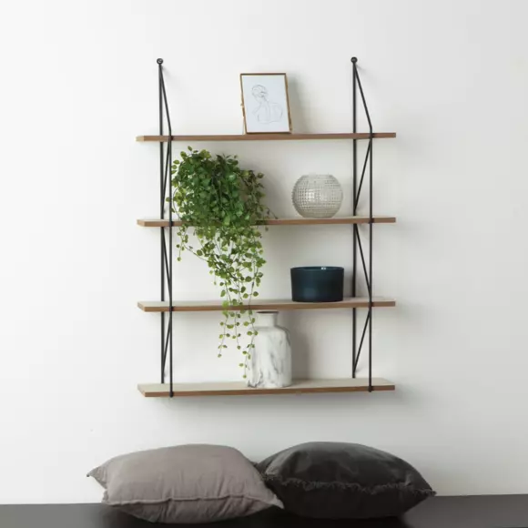 Etagère Murale 4 niveaux Iris Noire 2