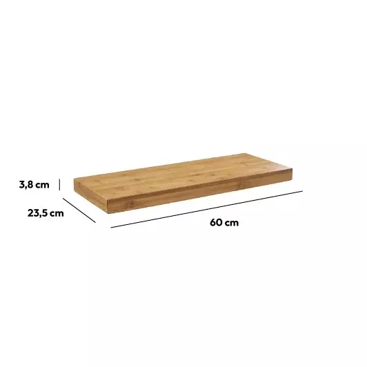 Estante de pared (60 cm) Fixy Bamboo Natural 3