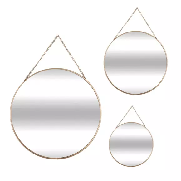 Lot de 3 miroirs Ovalia Or 2